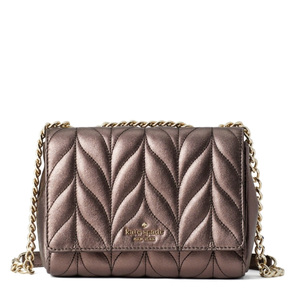 Kate Spade Quilted Crossbody Shoulder Bag Mini Metallic Briar Lane Emelyn